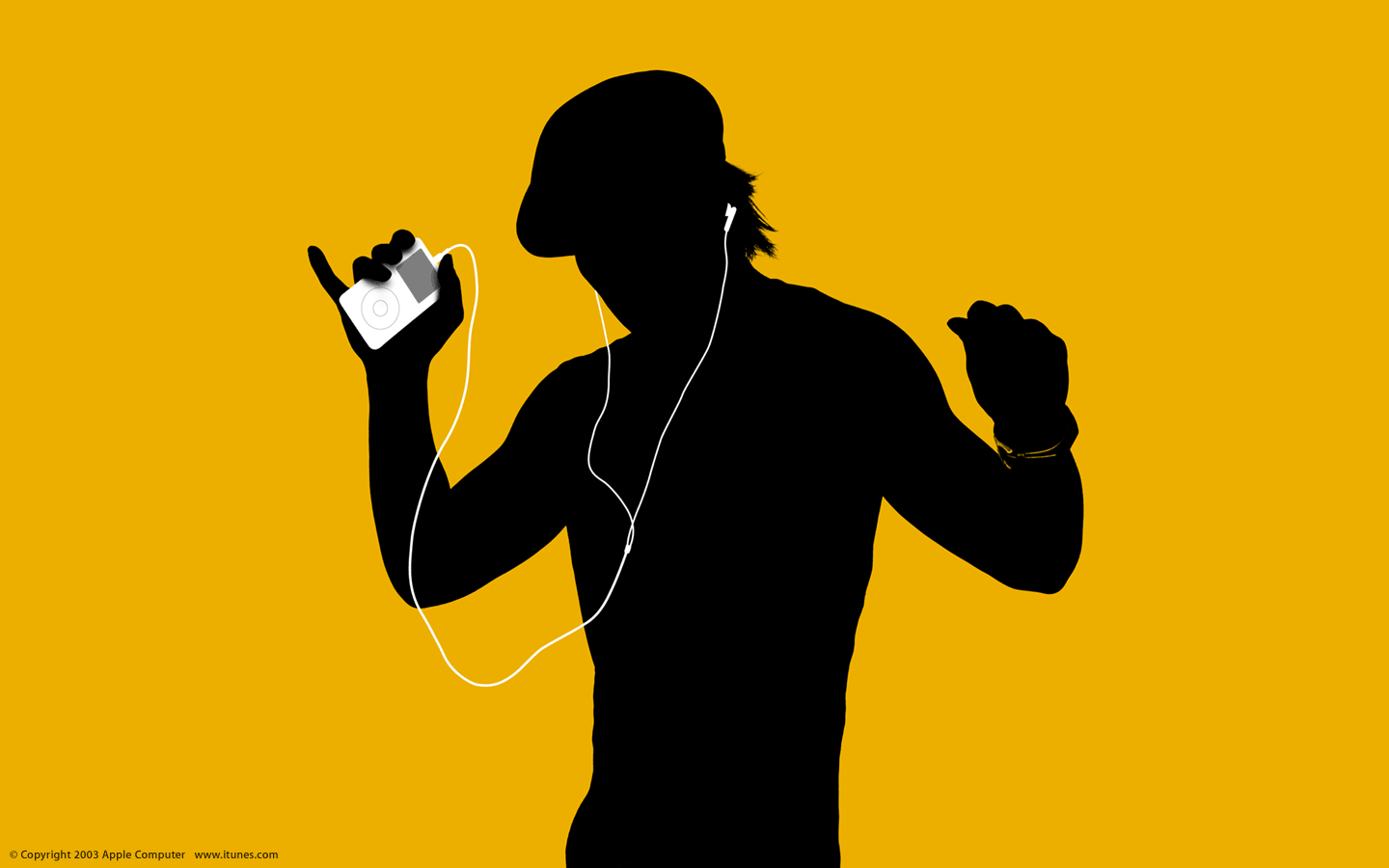 iPod silhouette ad, part of the marketing campaign that boosted iTunes Music Store sales