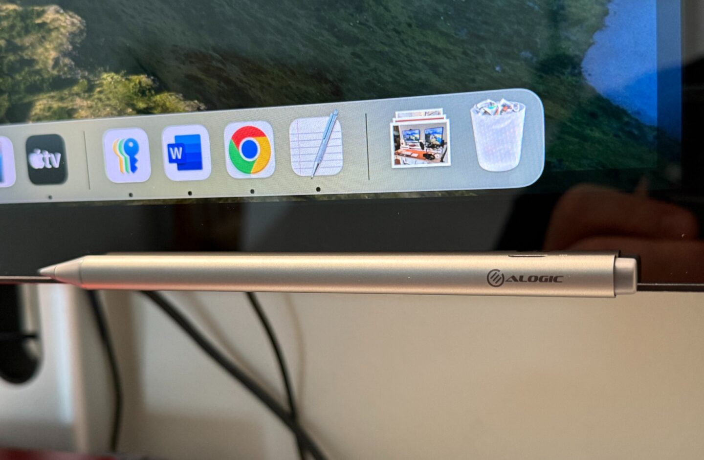 Clarity Active Stylus Pen on monitor