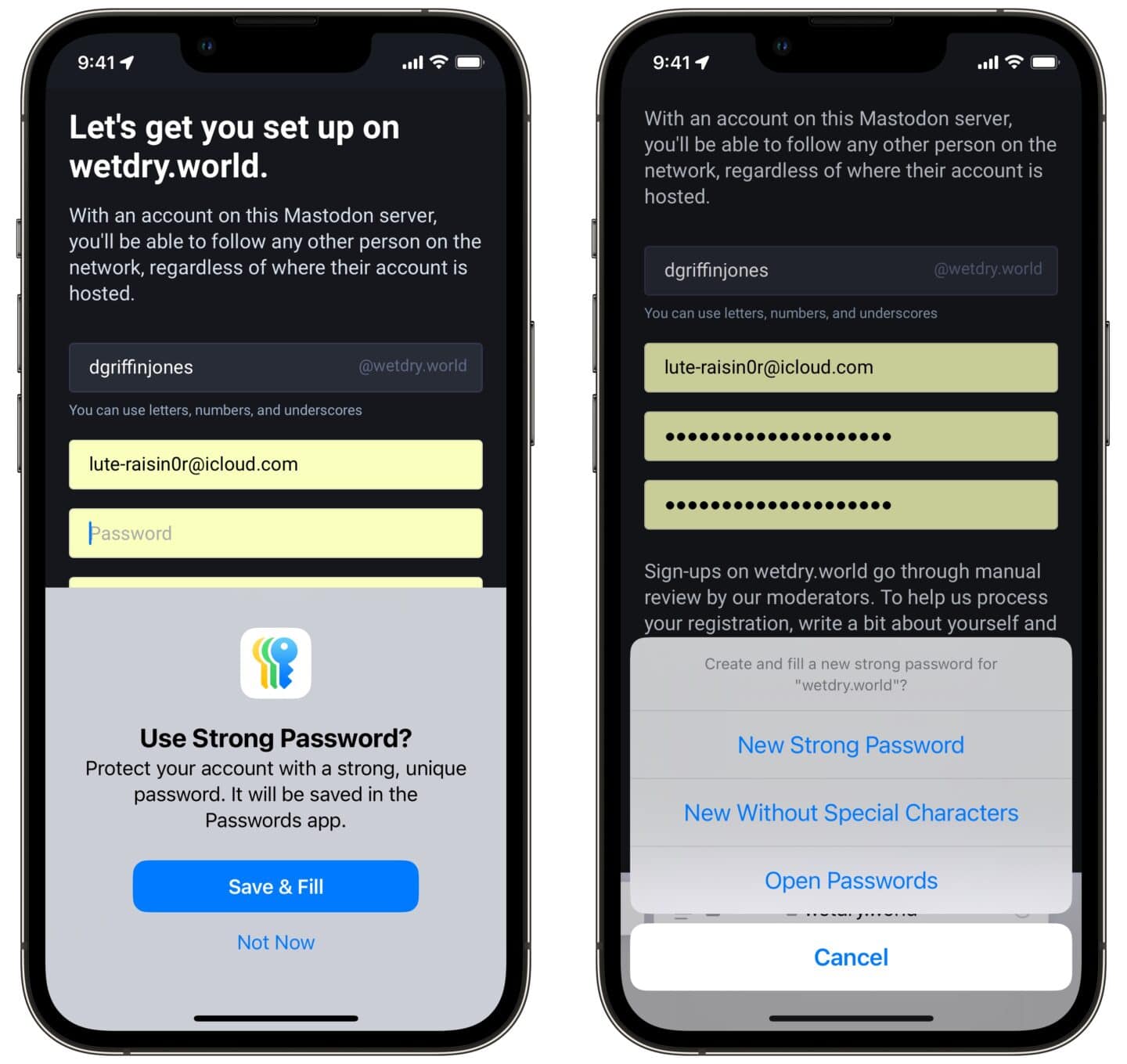 Editing a generated password