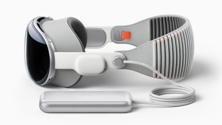 Vision Pro with battery.