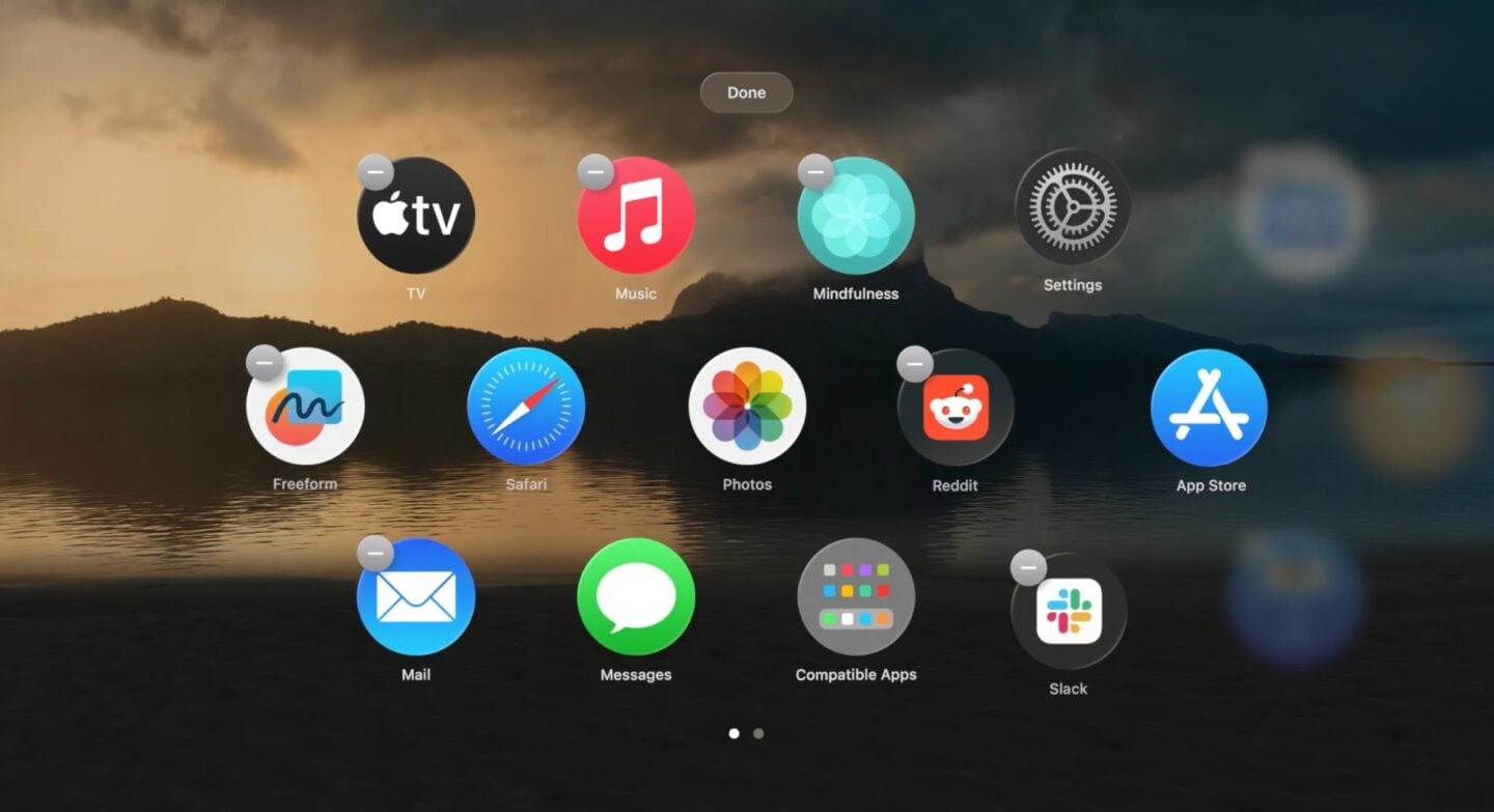 Rearranging Home View icons in visionOS 2