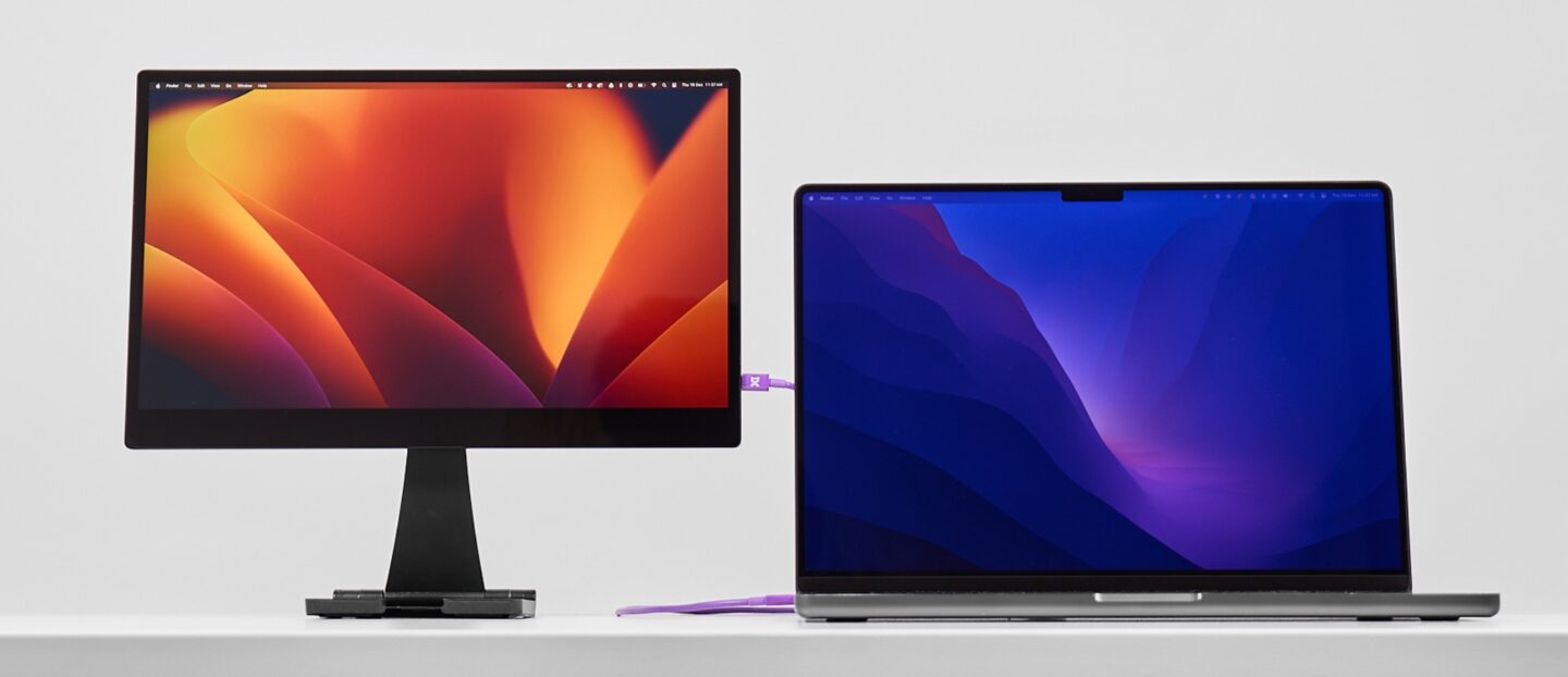 espresso 15 Pro next to MacBook