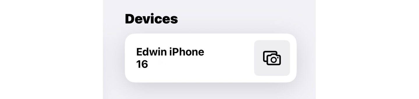 iPhone in iPad Photos app