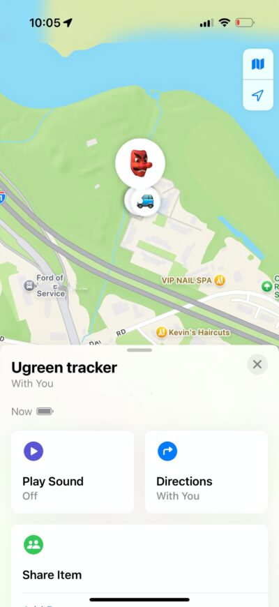 Ugreen tracker in Find My