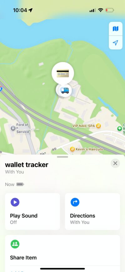 Ugreen wallet tracker in Find My