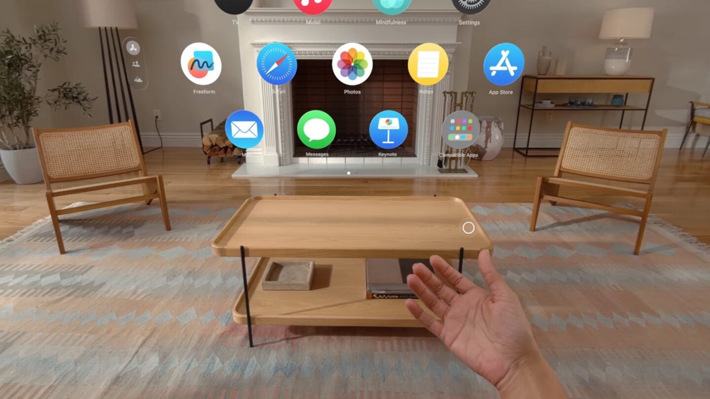 The new hand gesture on Vision Pro